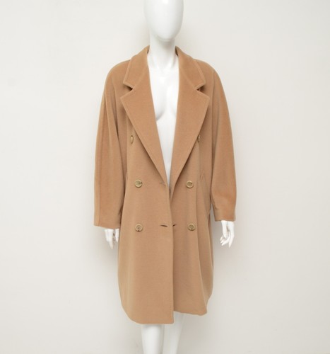 Autentico cappotto Max Mara lana cashmere beige icona taglia US 8,UK 12,IT 42 - Foto 6 di 15