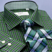 Forest Green Best Designed Gingham Check With Light Green Check Inner Lining