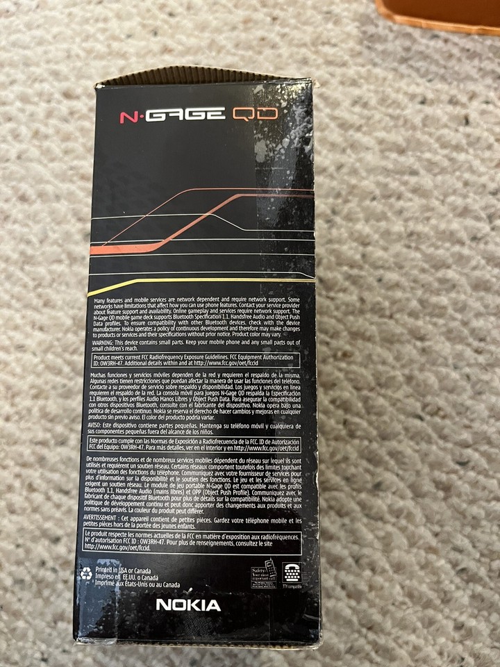 Nokia NGage QD Vintage Gaming Phone w Battery, SIM, Memory Card, Box