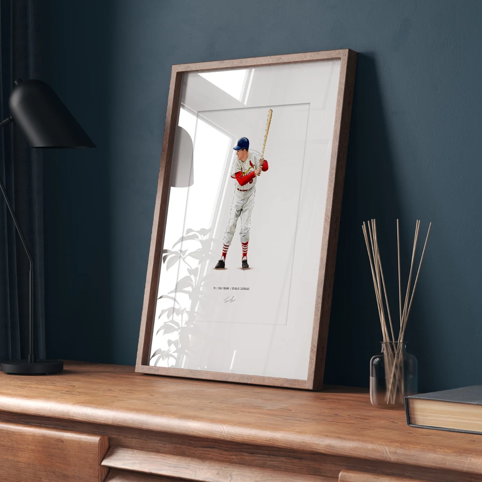 Póster arte impresión 8x10 Stan "The Man" Musial v2 Cardenales de San Luis béisbol Foto 4 de 4