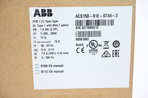 ABB Frequenzumrichter ACS150-01E-07A5-2 ( 68581982 ) - Bild 6 von 6