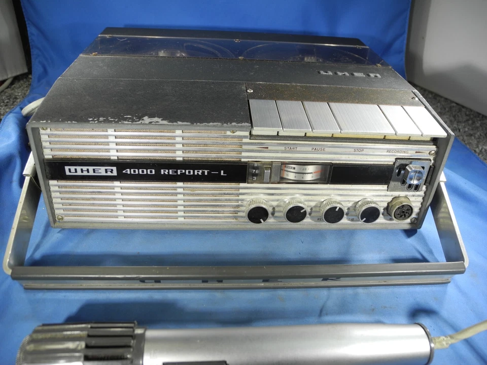 UHER 4000 Report-L 卷轴到卷轴录音机和麦克风 M515 W 问题! 观看视频! — 第 3/4 张图片