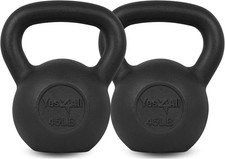 Yes4All Cast Iron Kettlebell, Strength Training Kettlebells 5-80 Lb 5,10,15,20,