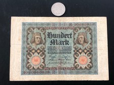 1920 Germany Weimar Republic 100 Hundert Mark Reichsbanknote P# 69b - Circulated