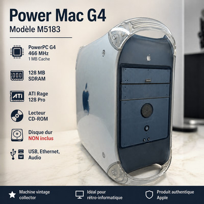 Apple Power Mac G4 466MHz 128MB ATI Rage 128 Pro Ohne HDD Vintage Mac