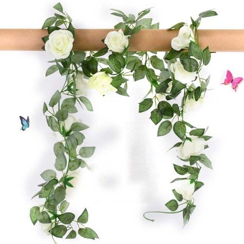 16 Flowers 7ft Artificial Flower Vine Rose Fake Hanging Garland Wedding Decor - Picture 10 of 21