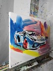 Original Abstract Car Painting Canvas Neo Expressionist Fine Art Decor 11x14 — photo 7