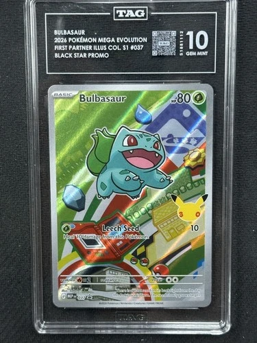 Bulbasaur First Partner Illustration Collection Black Star Promo TAG 10 PSA #37