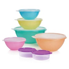 *Tupperware 14PC Wonderlier Vintage Series Bowl SetMulticolor Bowls/Clear Lids
