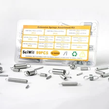 99PCS Extension Spring Assortment Kit, 12 Sizes Small Tension Springs with Du...