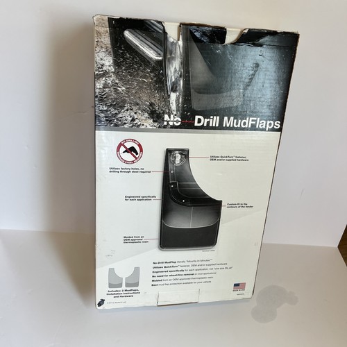 WeatherTech No-Drill rear MudFlaps 120100 jeep Black - Picture 4 of 4
