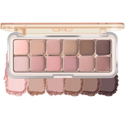 12 Colors Grey Pink Eyeshadow Palette with Brush, High Pigment Matte Shimmer ...