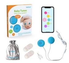 Baby-Bump Headphones   Plays and Shares Music, Sound 4 Piece Set, Blue