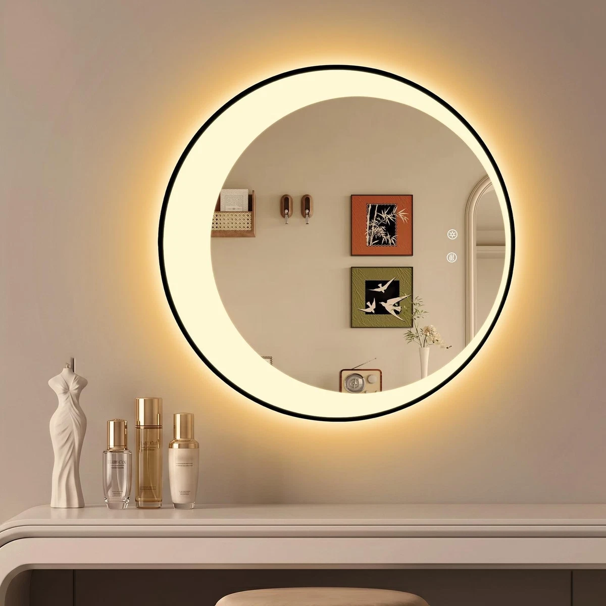 LED Badspiegel Badezimmerspiegel mit Touch Beschlagfrei Beleuchtung Wandspiegel