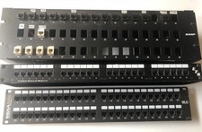 Lot of 3 Keystone Jack networkj panels multi port