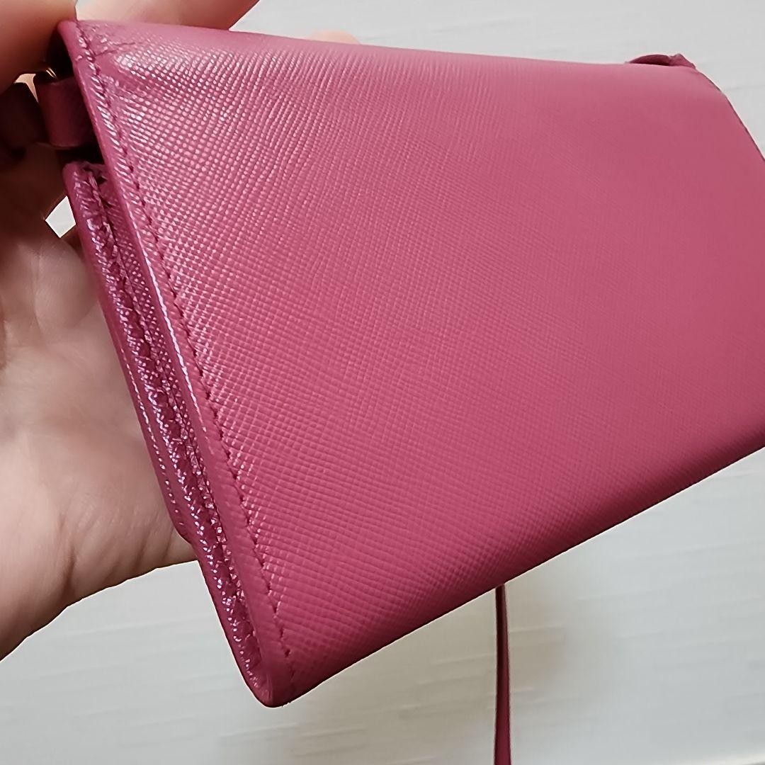 PRADA Pink Leather Wallet Shoulder Bag thumbnail 12