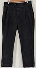 AllSaints Kielo Corduroy Trousers Men W36 Black Tapered Cropped Fit Cotton