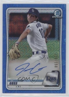 2020 Bowman Mega Box Chrome Mojo Auto Blue 120/150 JJ Goss #BMA-JJG Auto 4ey