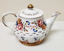 Vtg WOOD & Sons Porcelain Teapot #2870 Tableware Collector '60s Burslem England