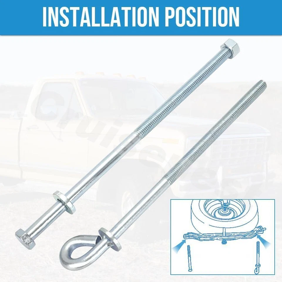 Neumático de repuesto para camioneta Ford F100 F250 F350/pernos portaruedas herrajes 1980-97 Foto 2 de 4