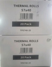 20 Thermal Rolls 57x40 Cash Credit Card Payment Machine Receipt Paper Till Roll