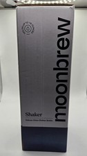 Moonbrew Deluxe Shaker bouteille en verre transparent 16 oz couvercle en acier inoxydable