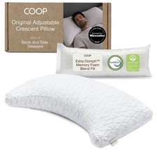 Coop Queen Crescent Foam Pillow , Eases Back/neck Pain