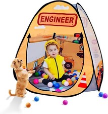 1pc Engineering Car Kids Pop up Play Tent, Ball Pit for Toddlers, Indoor OOP