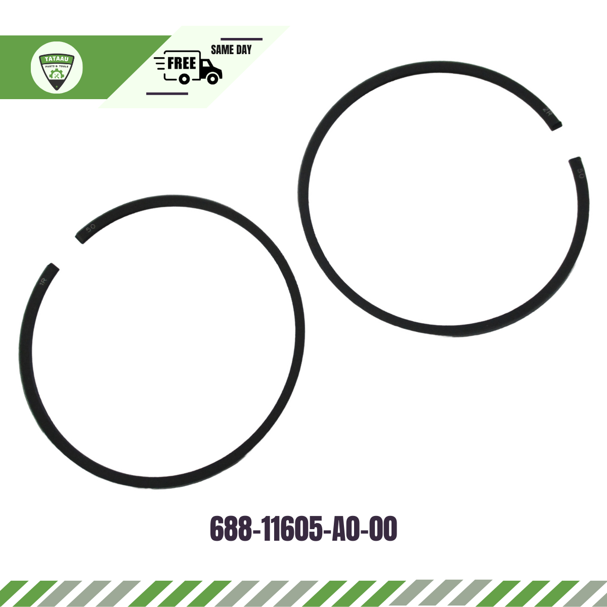 688-11605-A0-00 Fits Yamaha Outboard 48 55 75 85 90 HP Piston Ring Set +0.50