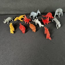 Vintage Dinosaur Figure Toy Lot Of 13 Plastic Unmarked