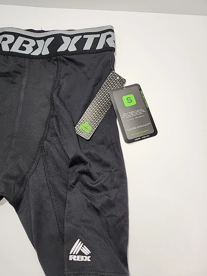 RBX 1 Compression Boxer Briefs Small 28-30 Black and Gray Waistband X-dri - Image 2 of 4