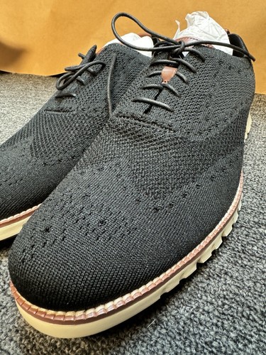 Cole Haan ZERØGRAND Mens US 13 M Wingtip Oxford Shoes Black Stitchlite C24948 - Picture 4 of 10