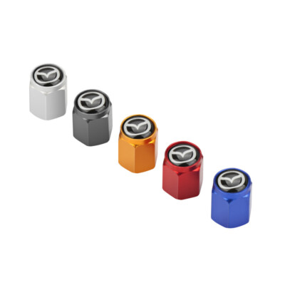 CNPILI CAT 4x Painted Aluminum Valve Stem Caps – Universal Fit For Mazda 3,6,9,CX-5,MX-5 Miata