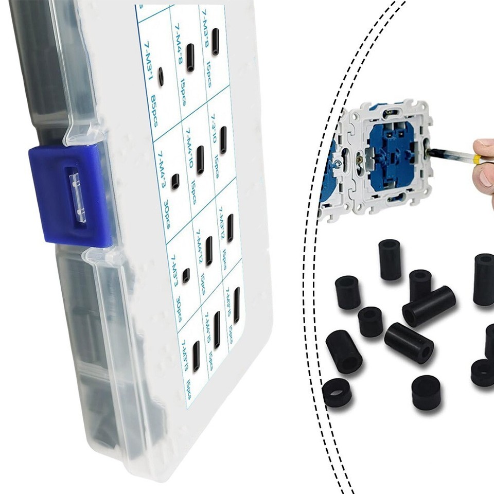 Professional 400Pcs Electrical Outlet Spacer and Washer Assortment Kit