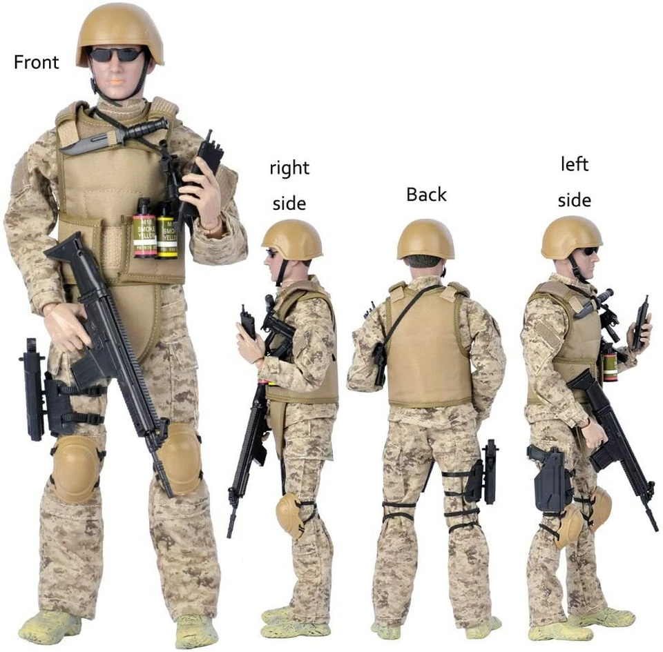 12'' American Military Soldiers Special Forces Army Man Action Figures Play Set - Image 2 of 4