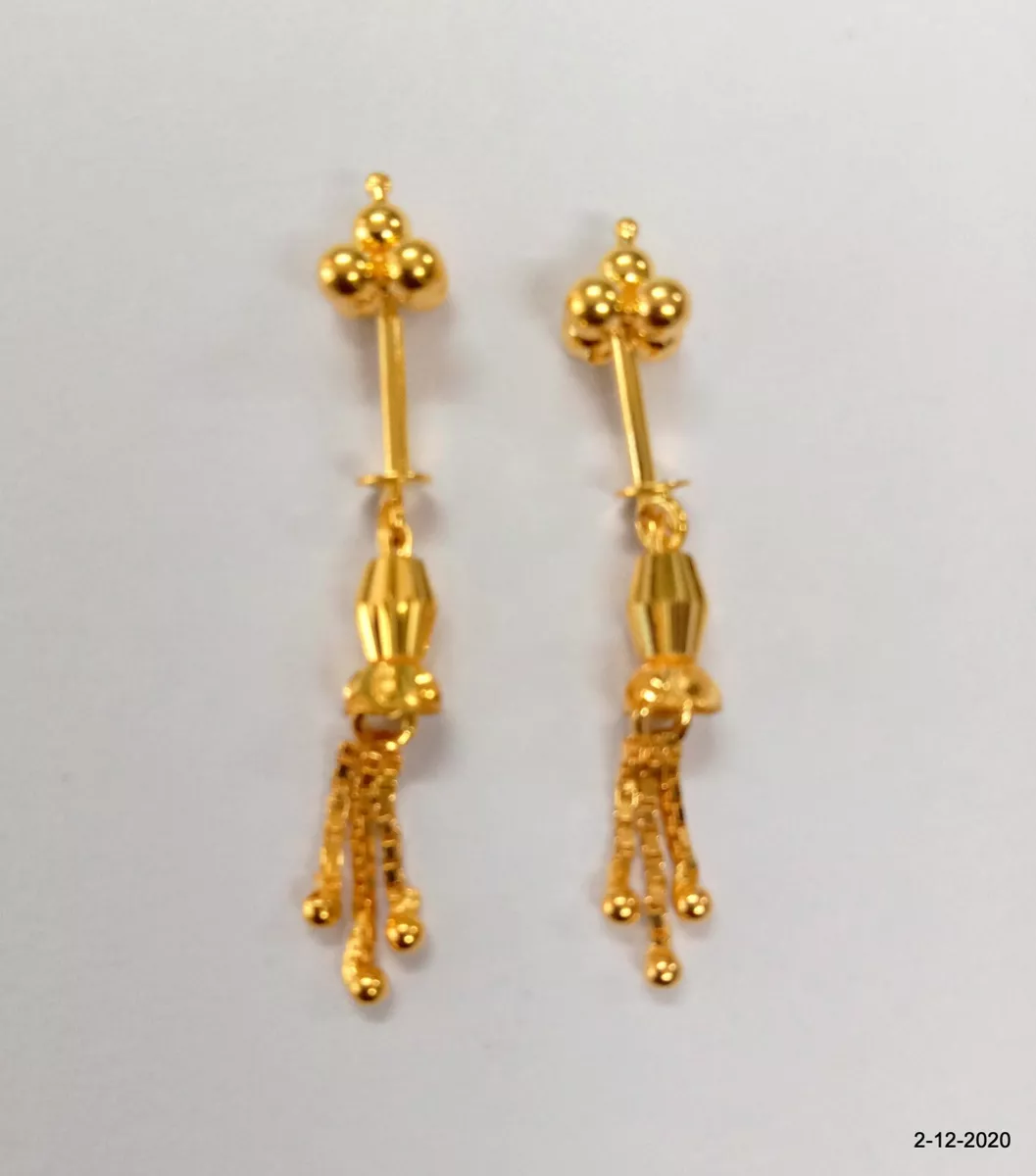ethnic 18kt gold upper ear earring barbell piercing jewellry india one  piece | eBay