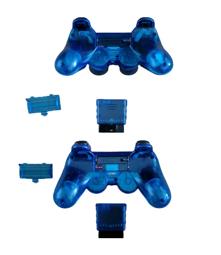 2 x Wireless Controller Gamepad Kabellos für Playstation 2 Ps1 Ps2 Blau - Bild 2 von 4