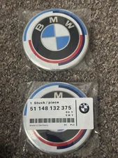 BMW Badges Front 82mm And Rear 74mm , 2 Badges 50 Anniversary Of Motorsport