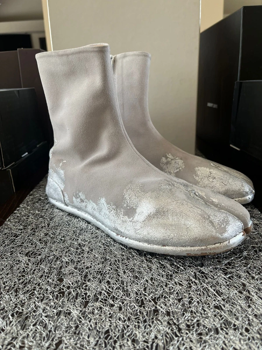 Maison Margiela Tabi Mid Top Boots in Silver BNWB 43 eBay