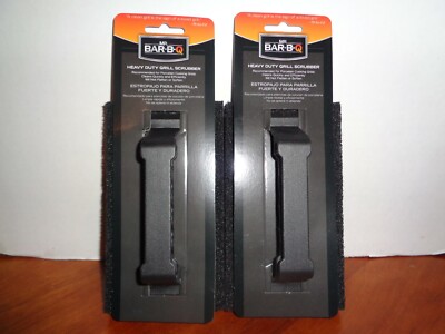 Lot 2 MR Bar-B-Q Grill Heavy Duty Barbeque Grill Hand Scrubber Cleaning Brush 6''