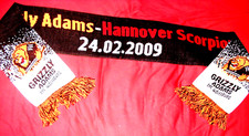 Schal Grizzley Adams - Hannover Scorpions 24.2.2009 Eishockey Fanartikel