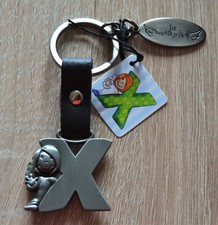 Depesche KEYRING, Metal, Leather Strap, Name Initial Letter "X", New