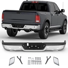 Rear Step Bumper Separated  For 2009-2019 Ram 1500 W/Dual Exhaust & Sensor Holes