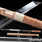 Bamboo-joint Style Shirasaya Sword T10 Japanese Samurai Katana Clay Tempered