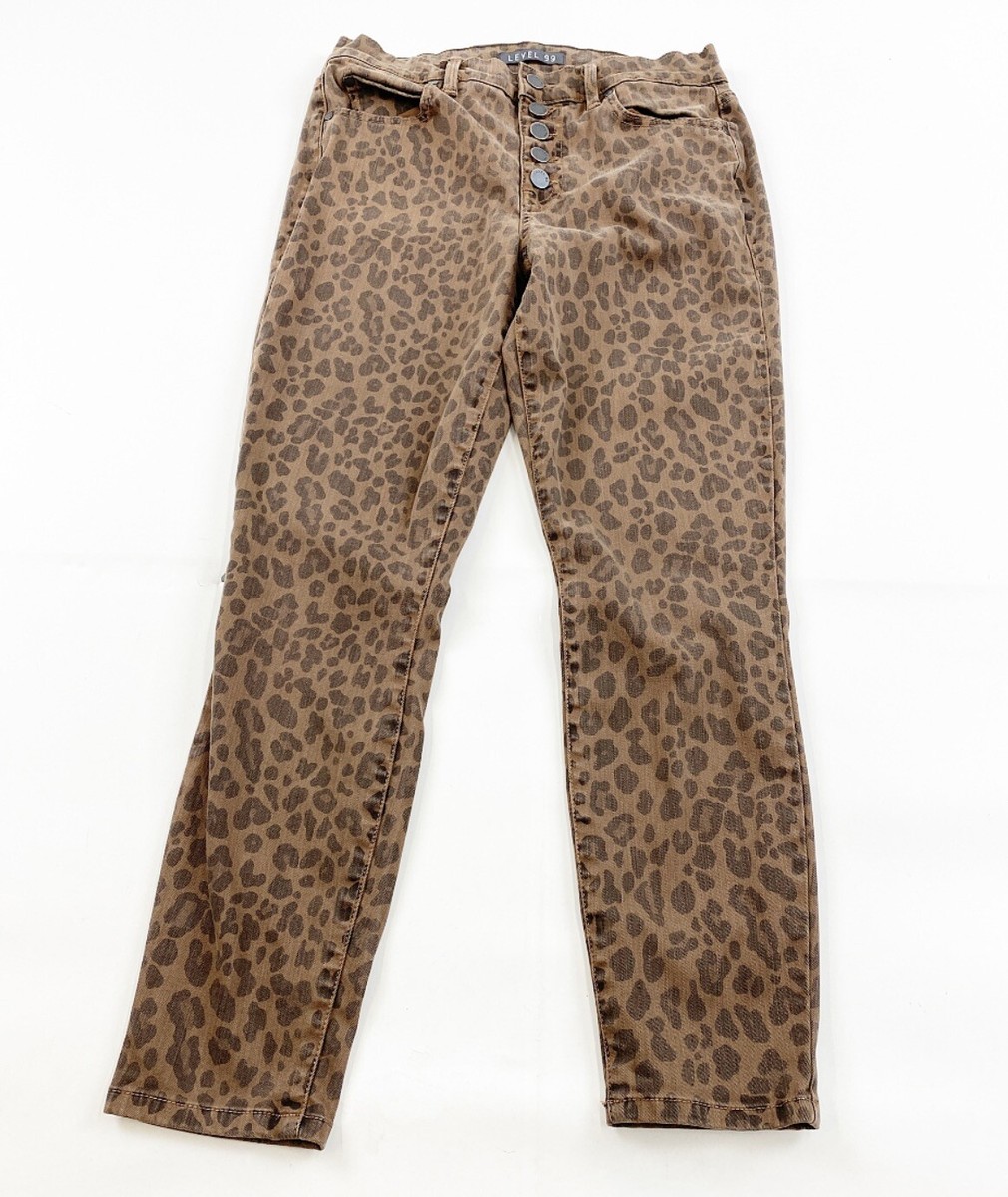 Level 99 Skinny Jeans Women's 29 Leopard Cheetah Pants Bottoms