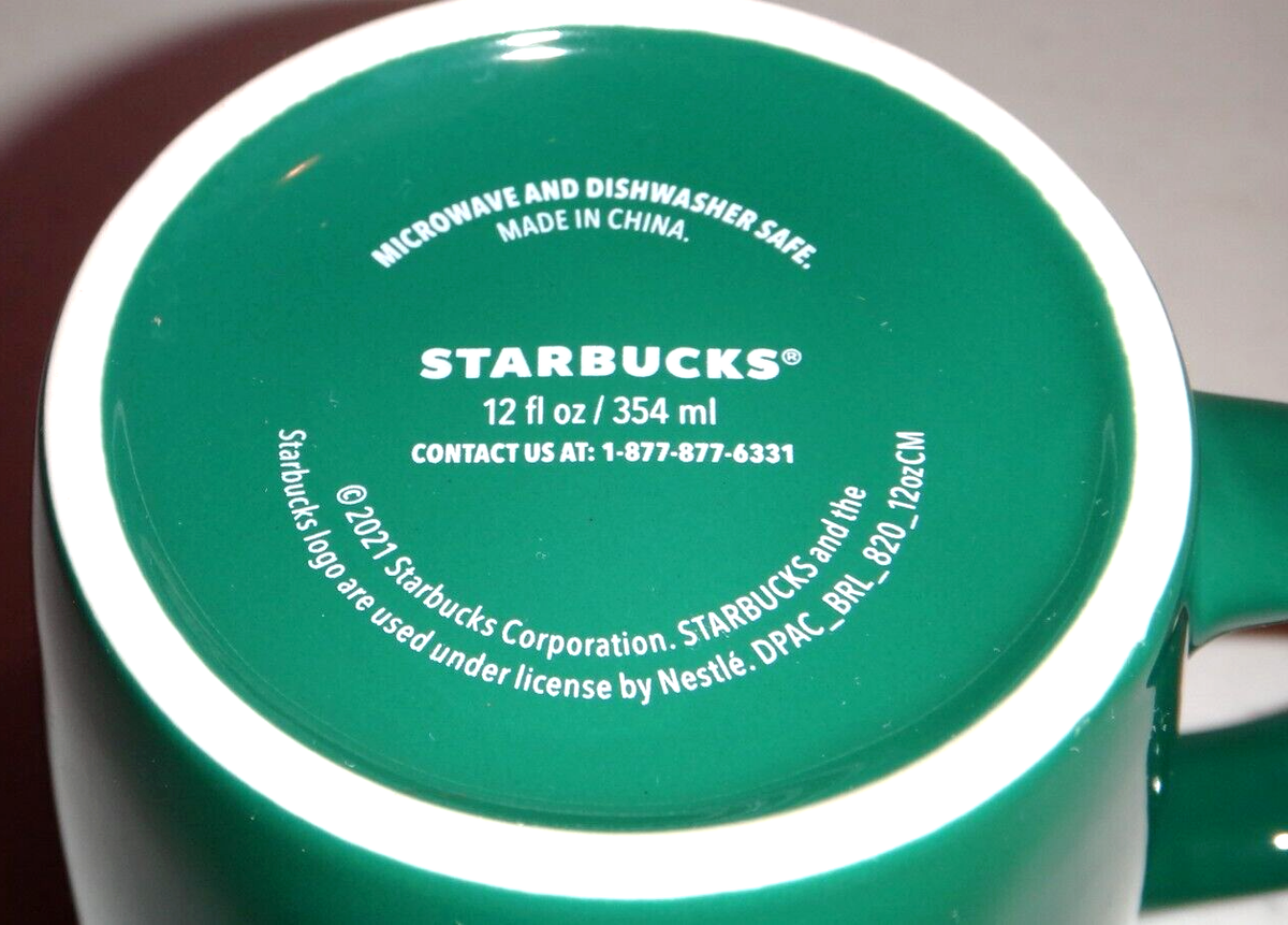 STARBUCKS Logo Green Ceramic Pottery Coffee Mug Tea Cup 12