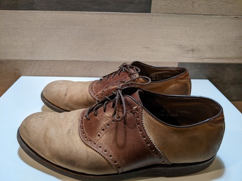 Vintage Footjoy Classics brauner Sattel stachelloser Golfschuh Größe 10 (7867) - Bild 3 von 7