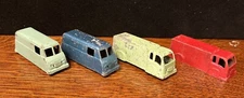 4 Goodee Toy Diecast, STEP VAN DELIVERY TRUCKS (3 Inches Long, Circa 1960's)
