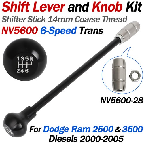 Stick Shifter Lever Knob Kit For 2000-05 Dodge Ram 2500 3500 NV5600 Transmission - Picture 1 of 10