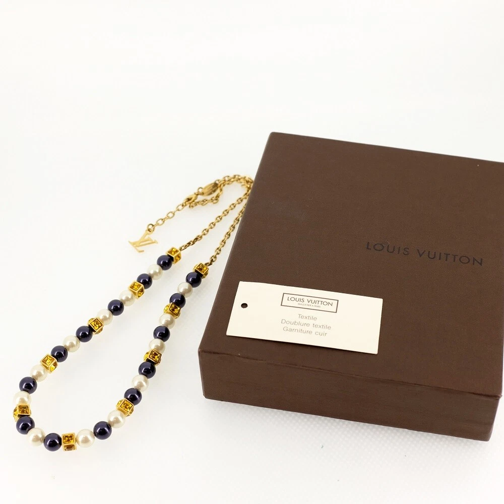 LOUIS VUITTON Necklace Collier Cry Me a River Fake Pearl LV M67015